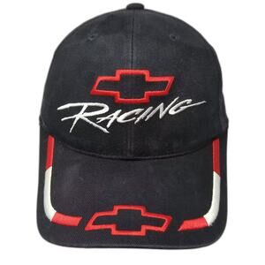 Checkered Flag Sports Chevrolet Racing NASCAR Cap Black Strapback OS Hat